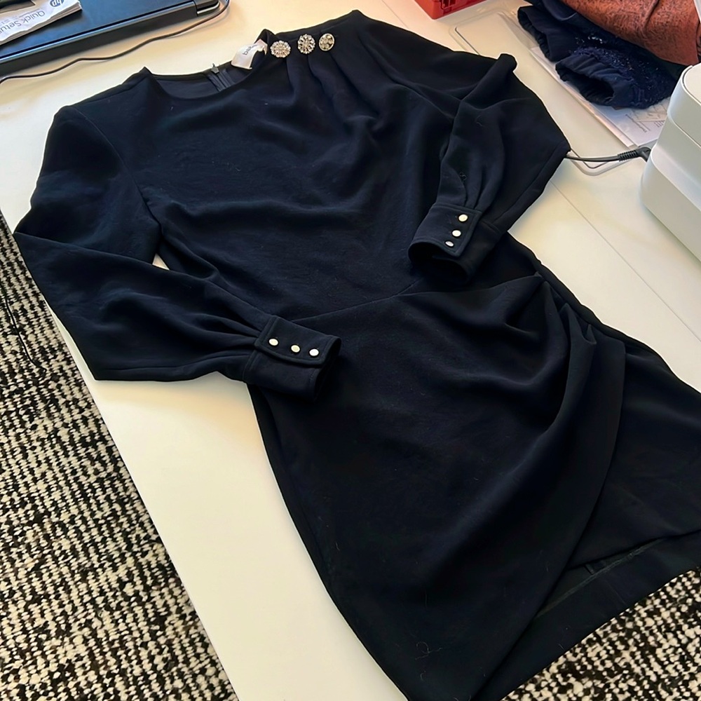 BA&SH Sloane crystal-embellished crepe mini dress